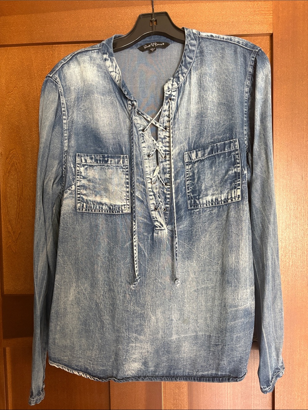 Velvet Heart Faded Blue Denim Pullover